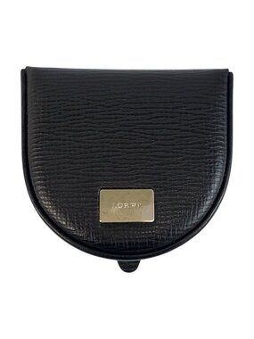 Loewe Vintage Black Silver Leather Coin Purse